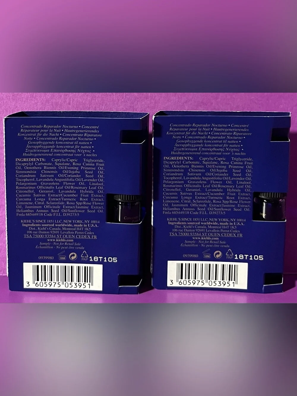 KIEHL’S - MIDNIGHT RECOVERY CONCENTRATE  (4ml x 2). 2/$15